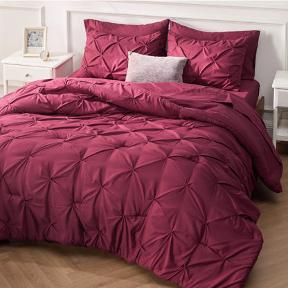 7 PCS-Soft Pintuck Messy Bedding Sets
