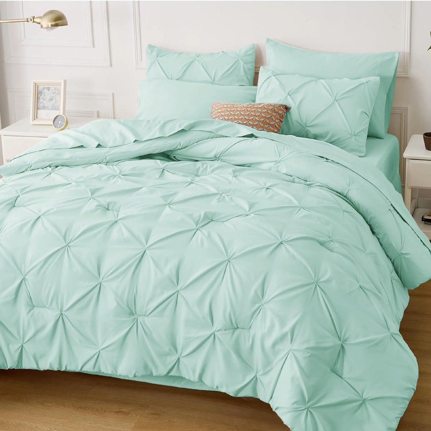 7 PCS-Soft Pintuck Messy Bedding Sets