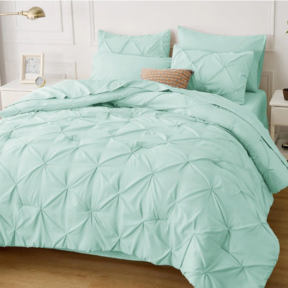 7 PCS-Soft Pintuck Messy Bedding Sets