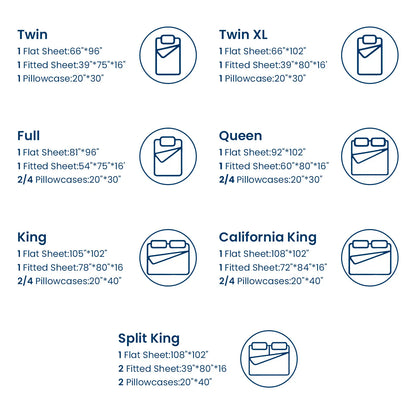 Bamboo Sheets Set-6pc